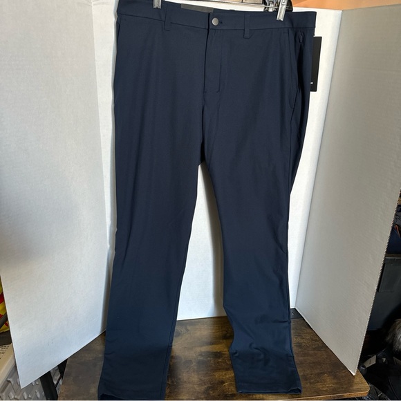 lululemon Men’s ABC Slim-Fit Trouser 34”L *Warpstreme, Waist 36” True Navy NWT - Picture 3 of 8